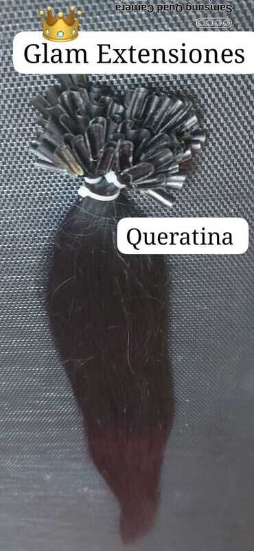 Extensiones de Queratina tono 1b negro naturales