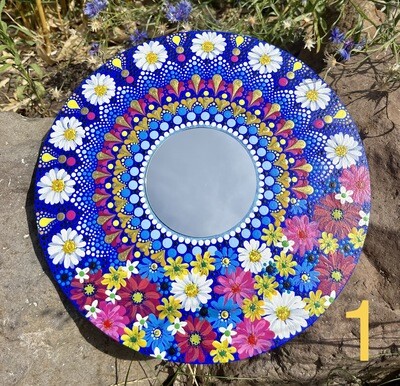Dot-Painting Mandala auf Leinwand