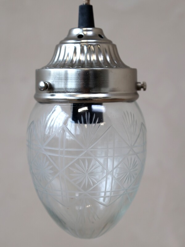 Lampe, Glas, l 18cm, d 8 cm