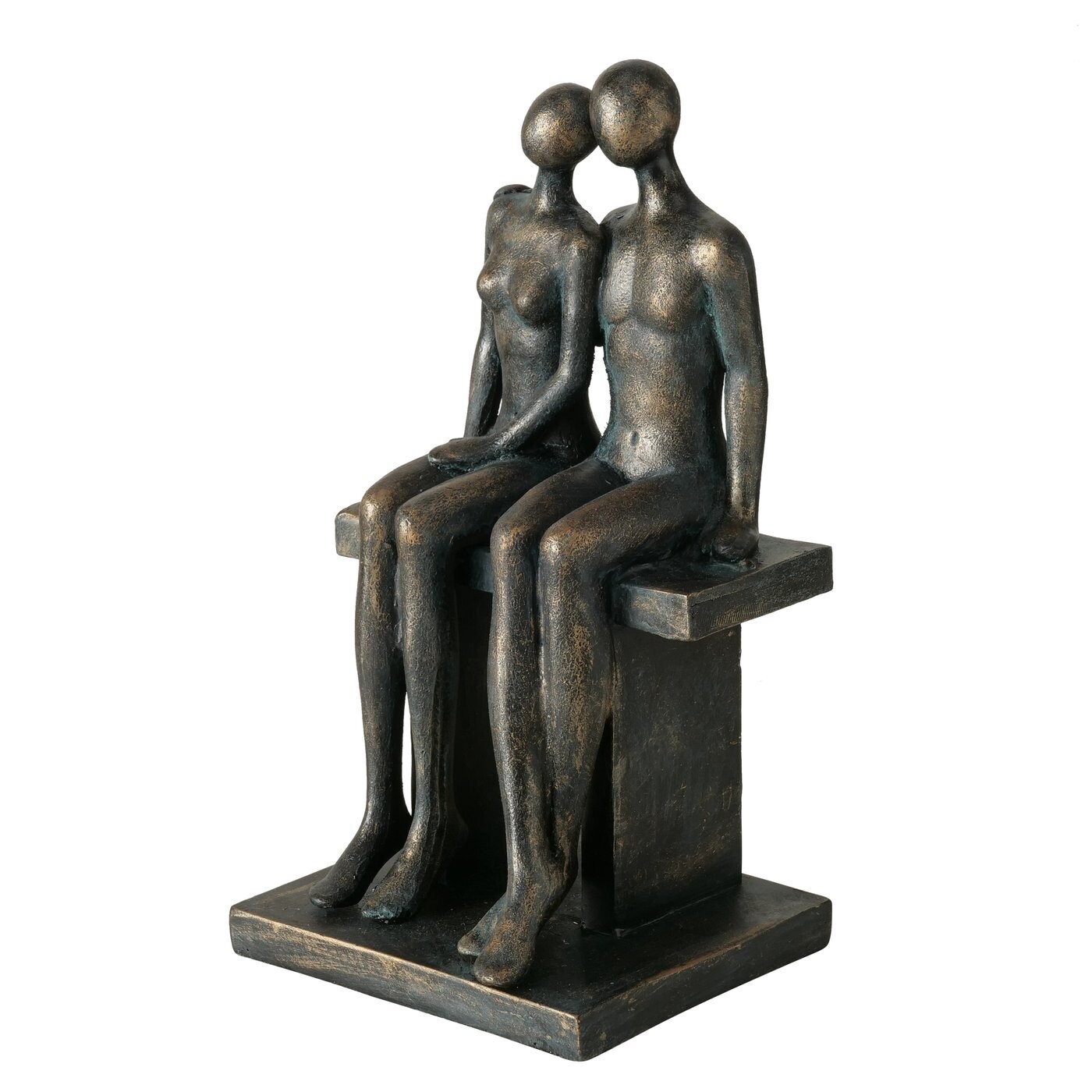 Figur Paar, h 27cm, Kunstharz