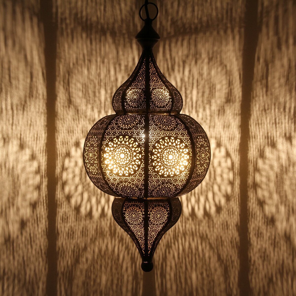 Orientalische Hängeleuchte, handgefertigte marokkanische Lampe