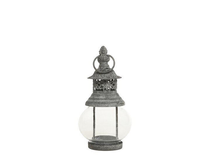 Laterne m. Dekor
H16,5/D8,5 cm antique zink