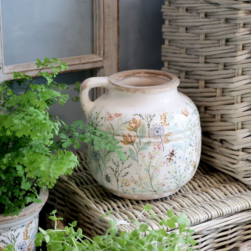 Krug, Kanne  - H16,5/D17,5 cm creme