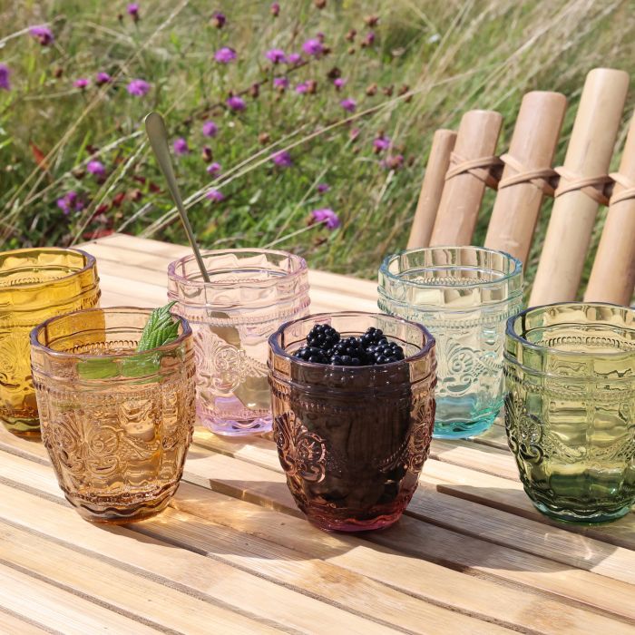 Glas, H10/D8.5 cm  verschiedene Farben
