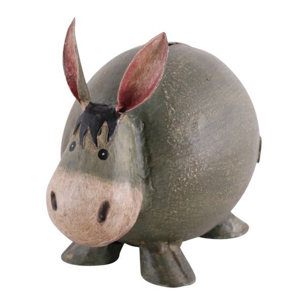 Spardose Schwein, 20x16x16 cm, Metall