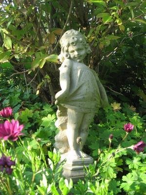 Gartenfigur, englischer Steinguß, 15 kg, h 58 cm, kein Versand