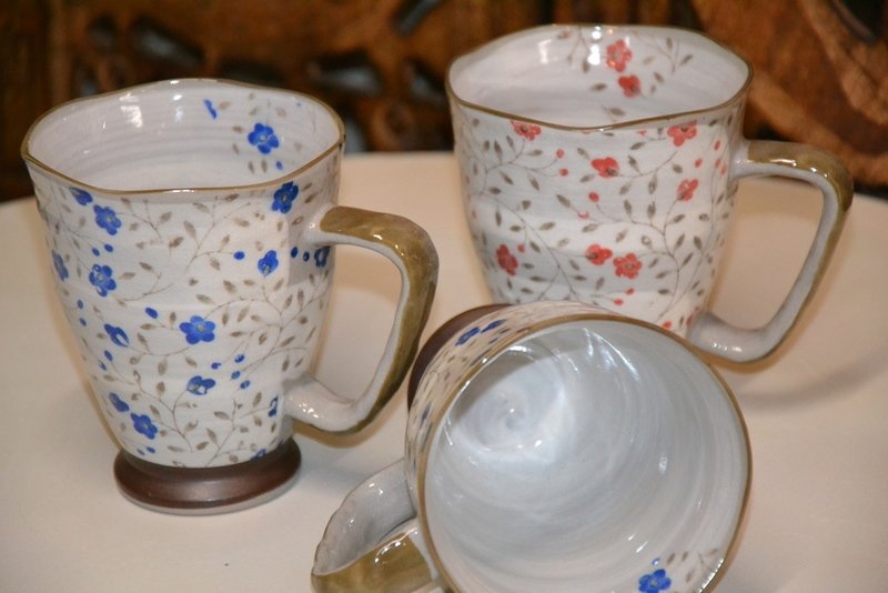 Becher Keramik blau