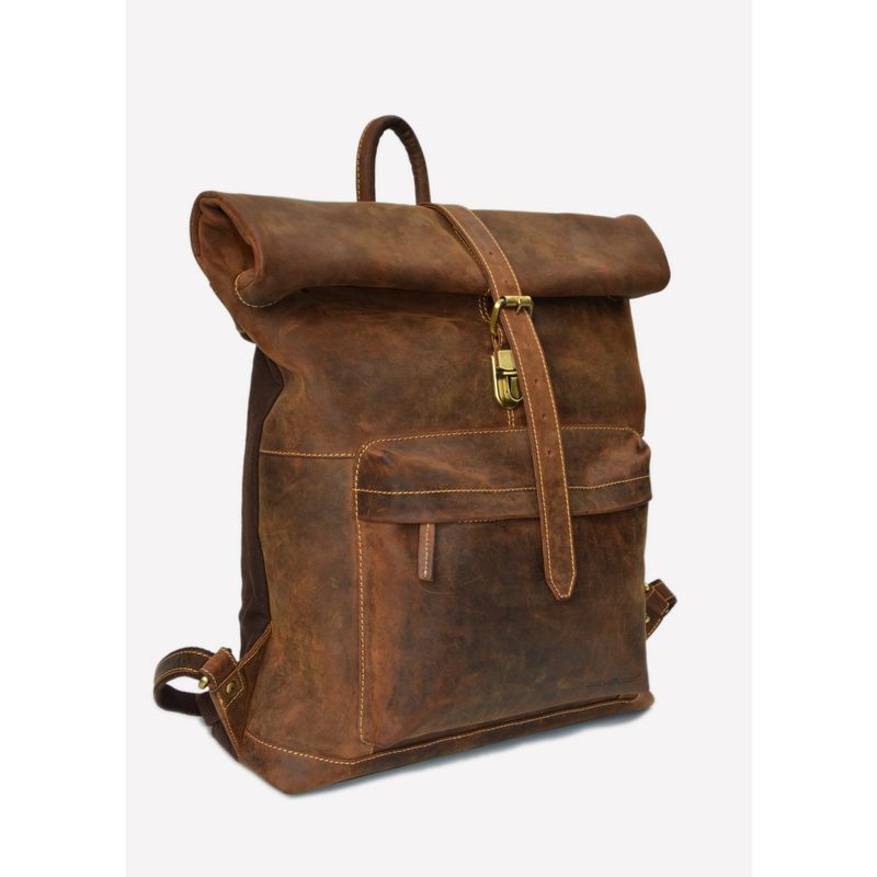 Leder Rucksack - Vintage Roller Backpag