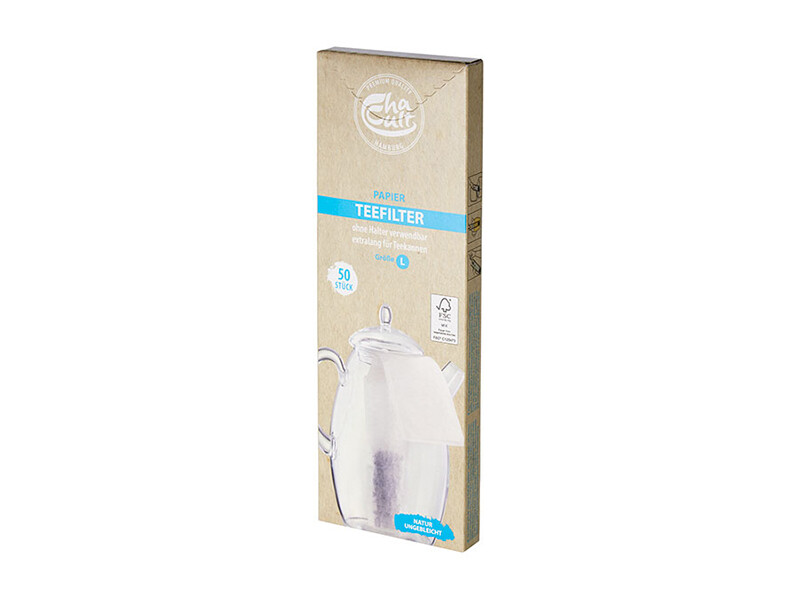 Tee-Papierfilter ungebleicht für Thermoskannen , 50 Stück pro Schachtel