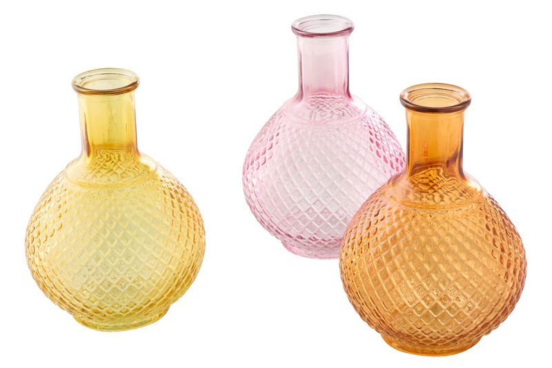 Vase, Glas, 13x13x19 cm