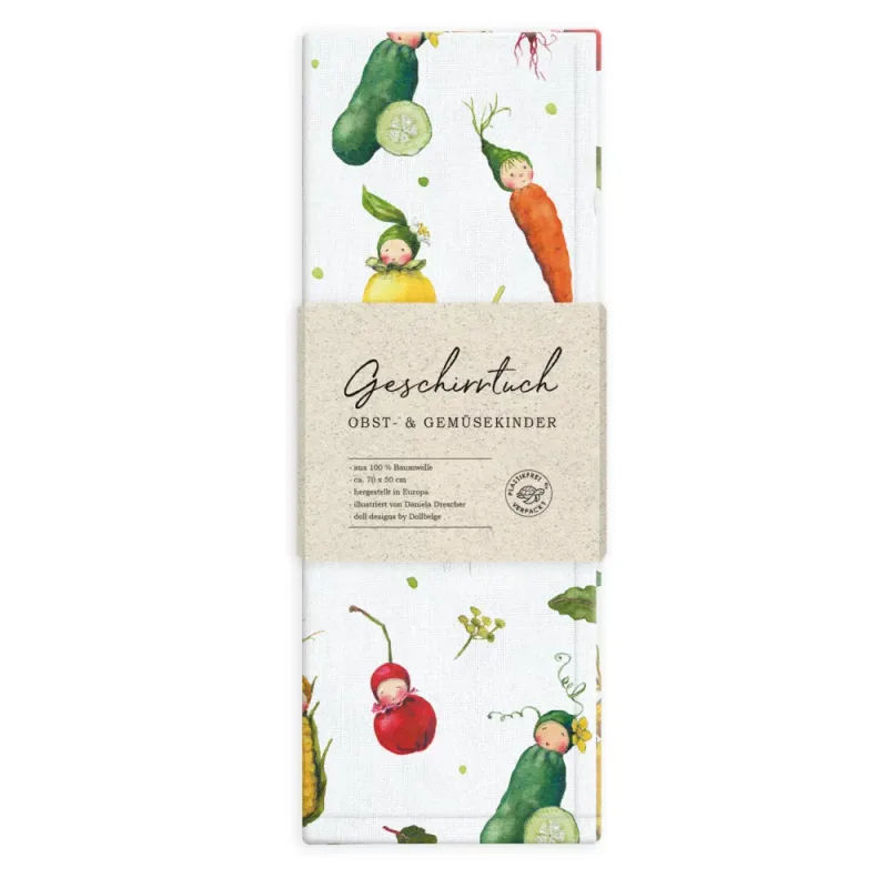 Geschirrtuch Obst und Gemüsekinder Grätz