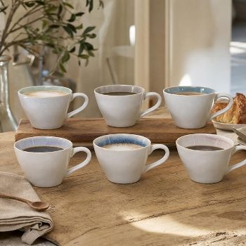 Tasse Stoneware, 12,4x12,4x8,6 cm 6 sortiert, Inhalt: 0,54 l
