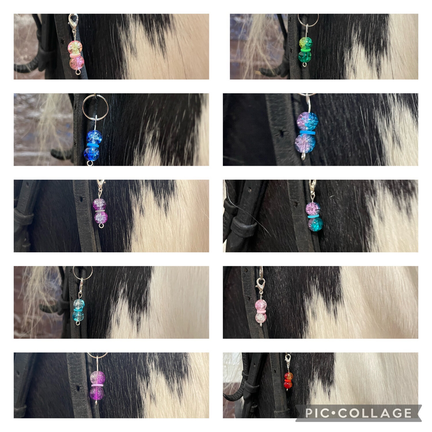 Ombré bridle charm
