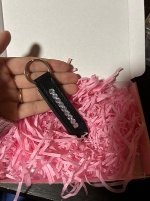 Luxury preciosa crystal leather keyring