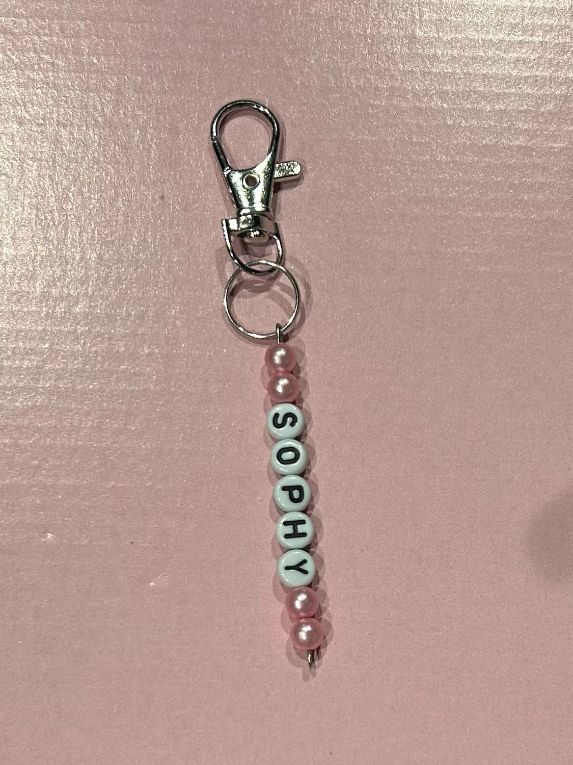 Beaded name charm