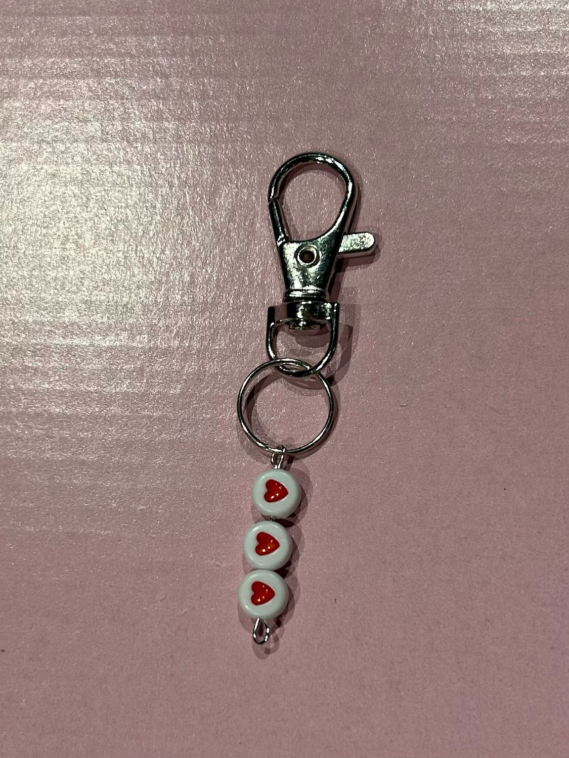 Triple red heart charm