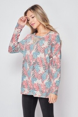 Tiny Colorful Animal Lace Contrast Knit