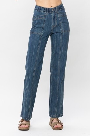 Plus High Waist Vintage Straight