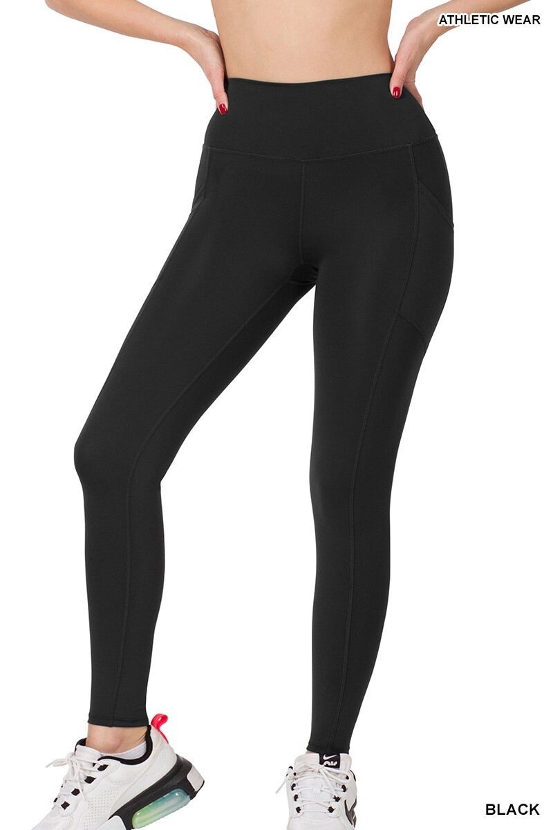 ATHLETIC WIDE WAISTBAND FULL LENGTH LEGGINGS