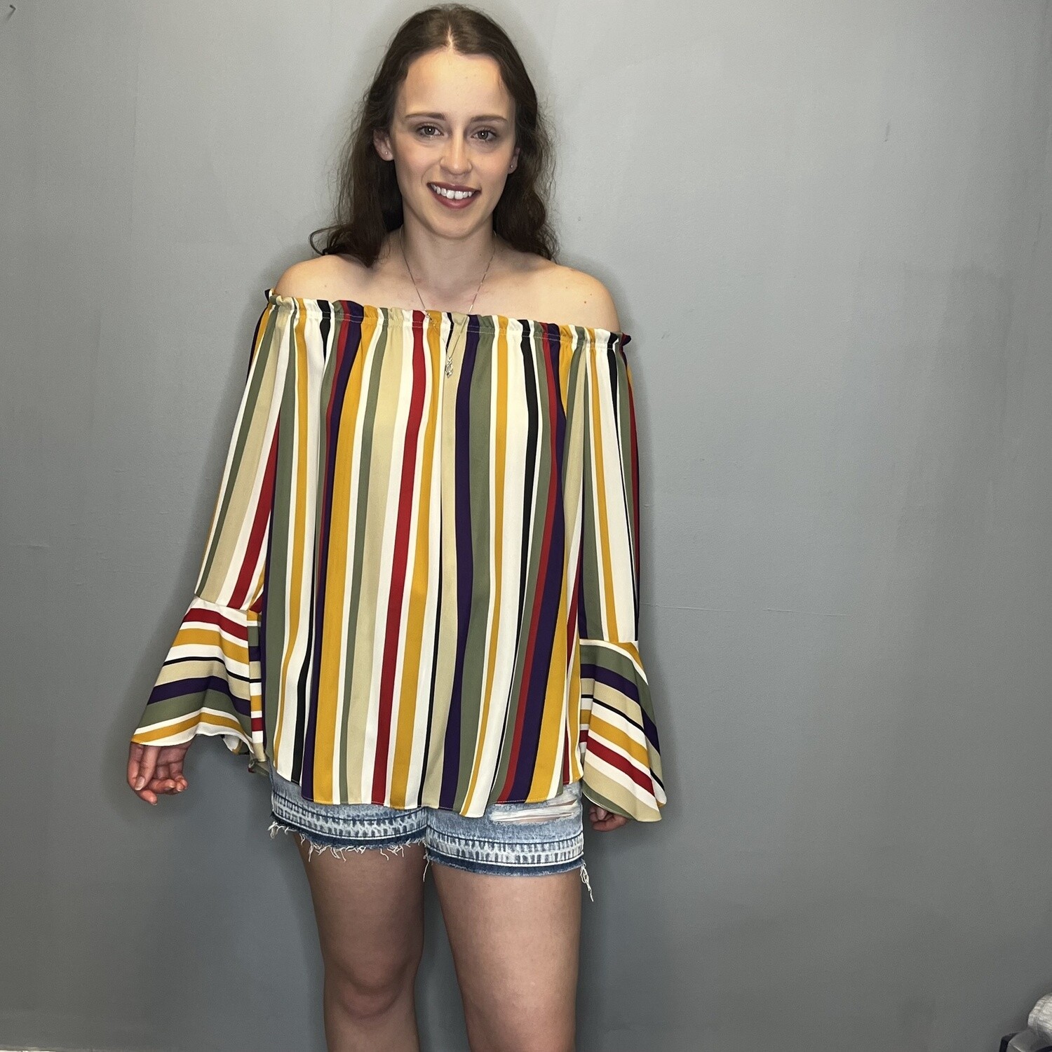 Medium Multi Color Off the Shoulder