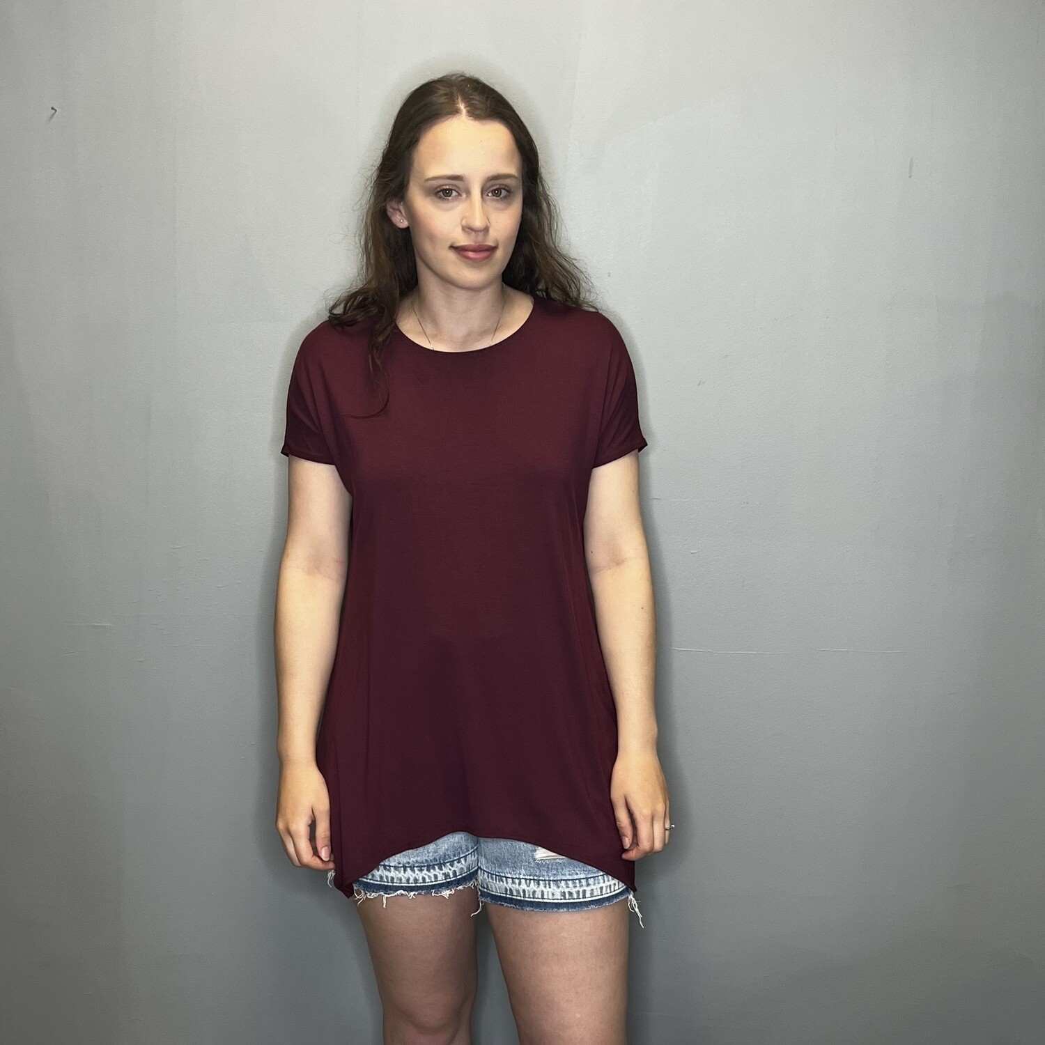 Cap sleeve asymmetric tunic