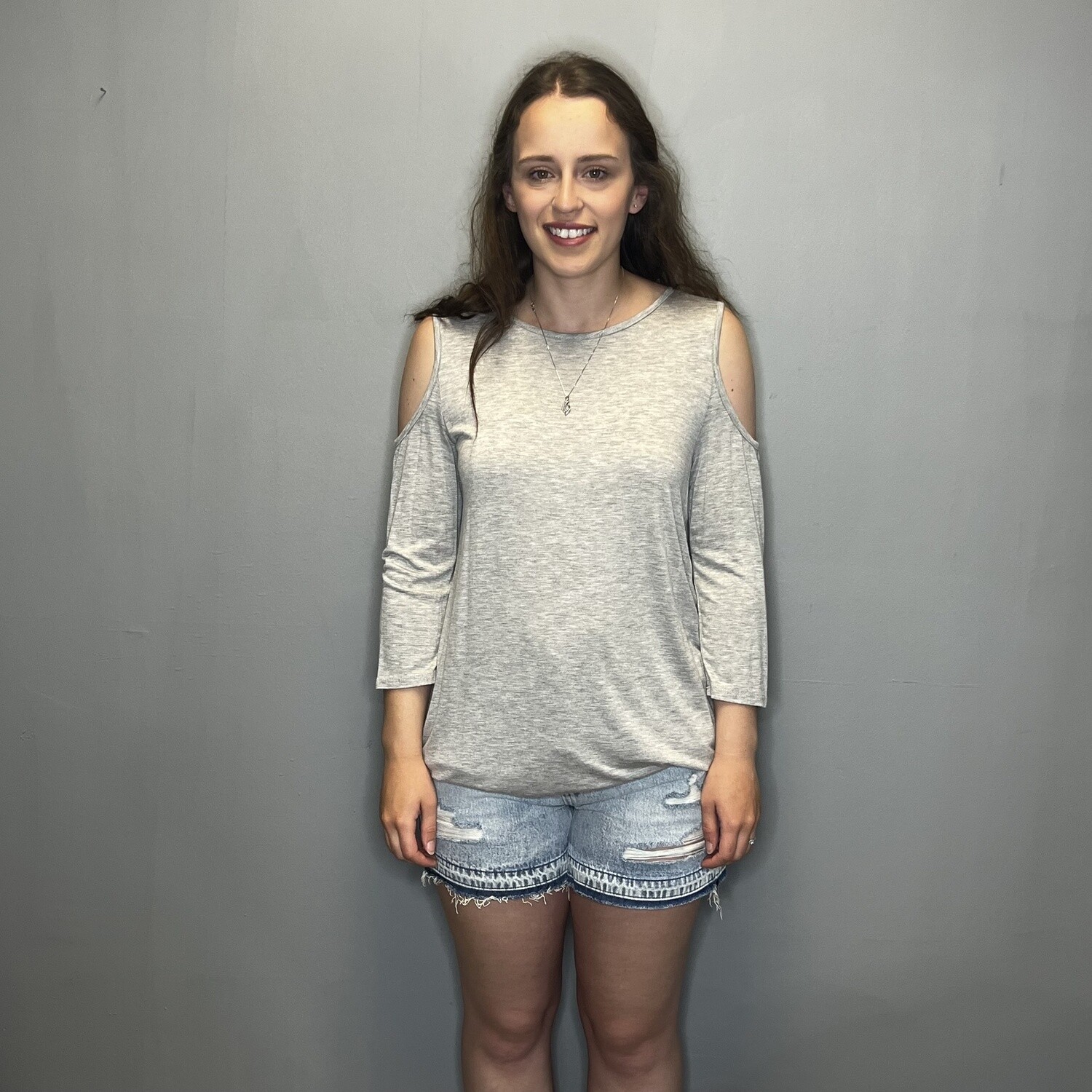 Medium Grey Cold Shoulder