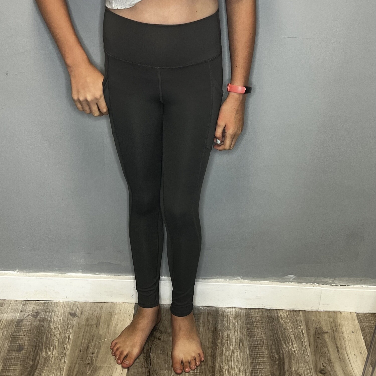 WIDE WAISTBAND FULL LENGTH LEGGINGS, Size: Small, Colour: Ash Grey