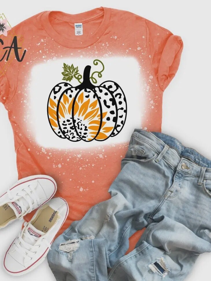 Bleached Pumpkin Tee