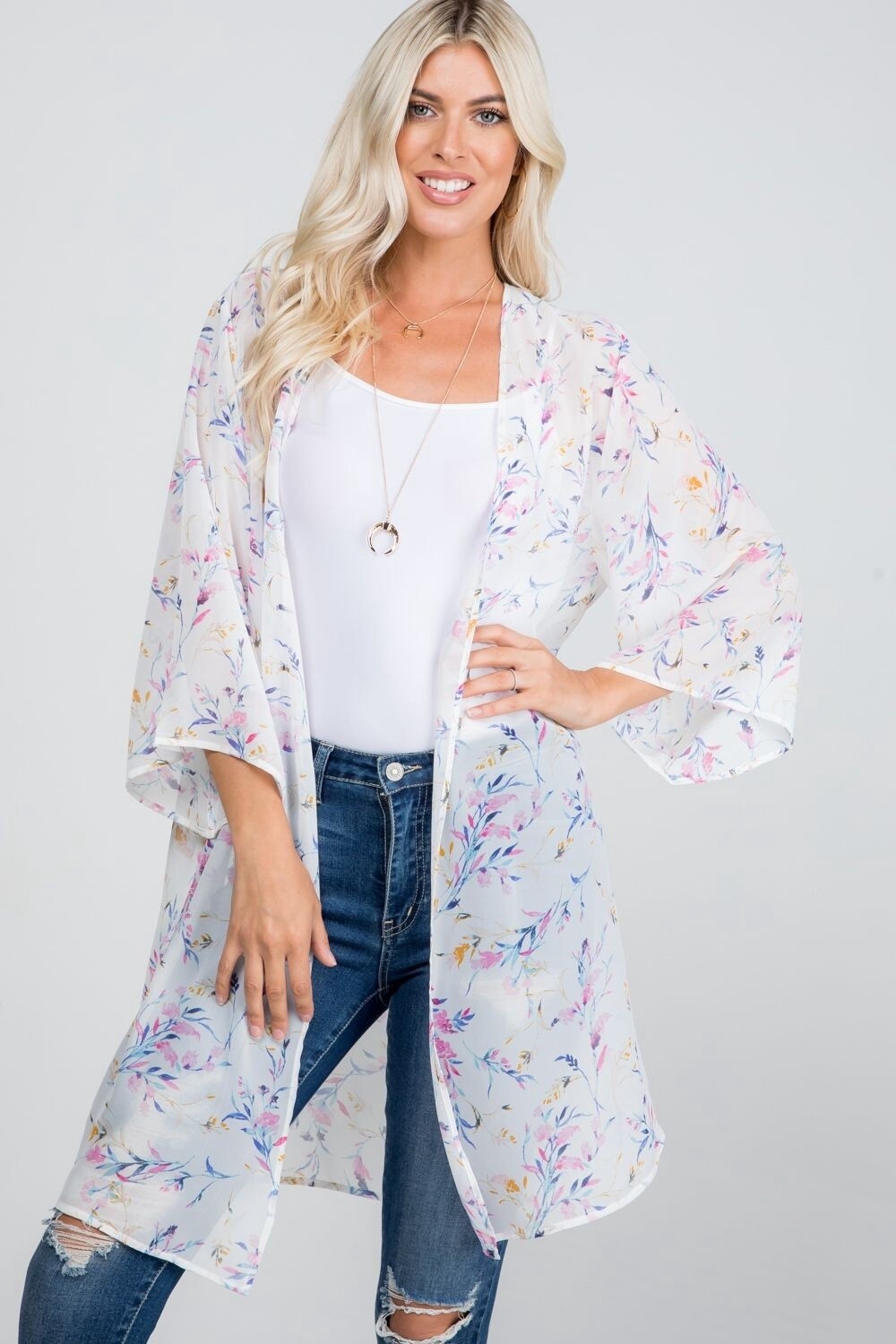 Floral Doby Cardigan