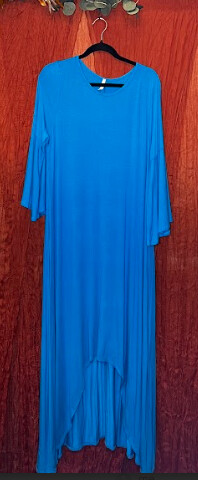 2X Turquoise Flare Sleeve Dress