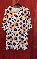 Multicolor Leopard Animal Patchwork Top