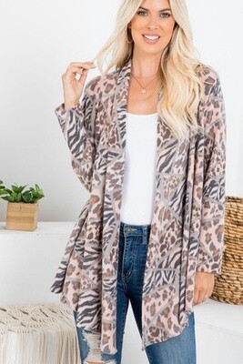 Floral Printed Wool Cardigan