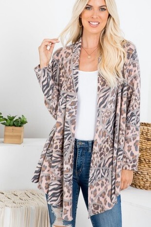 Floral Printed Wool Cardigan