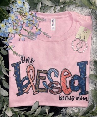 One Blessed Bonus Mom Tee