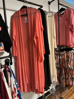PLUS MESH OPEN FRONT CARDIGAN