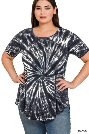 Plus Blue Tie Dye Tee
