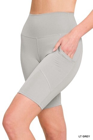 PLUS WIDE WAISTBAND BIKER SHORTS