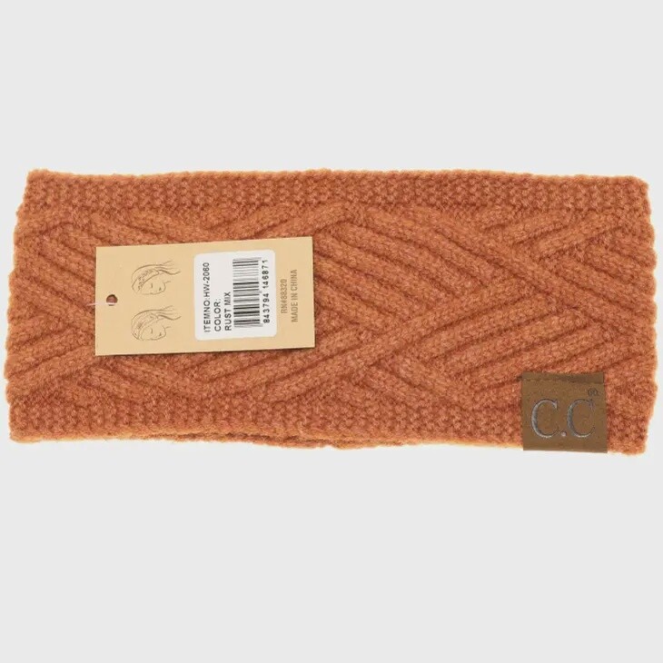 Diagonal Criss-Cross Patterned Head Wrap