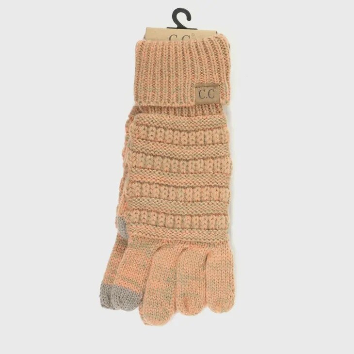 Two-Tone Cc Gloves, Colour: Coral