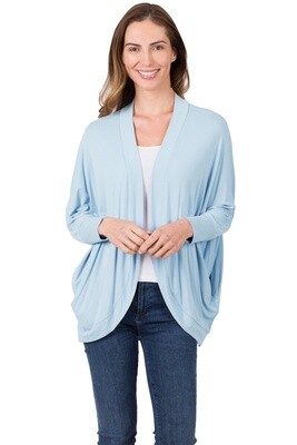 RAYON SPAN CREPE COCOON WRAP CARDIGAN