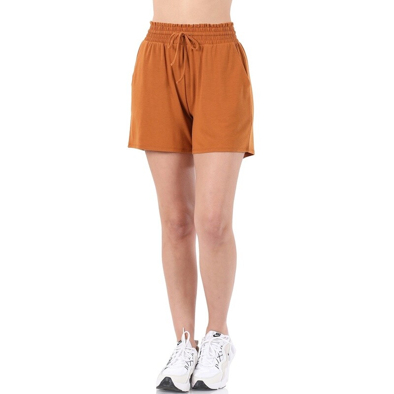 DRAWSTRING WAIST PAPERBAG SHORTS
