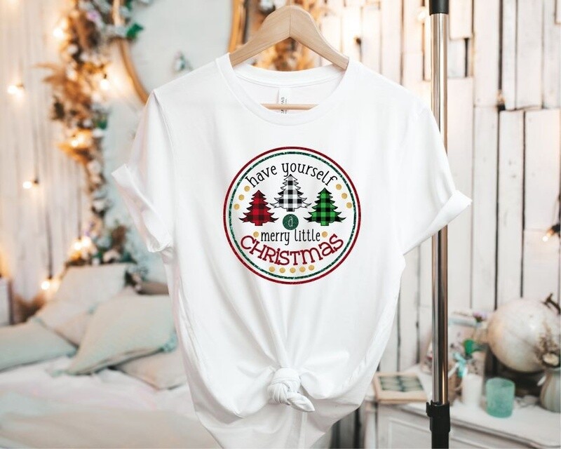 Have Yourself A Merry Little Christmas Tee, Size: XS, Colour: White