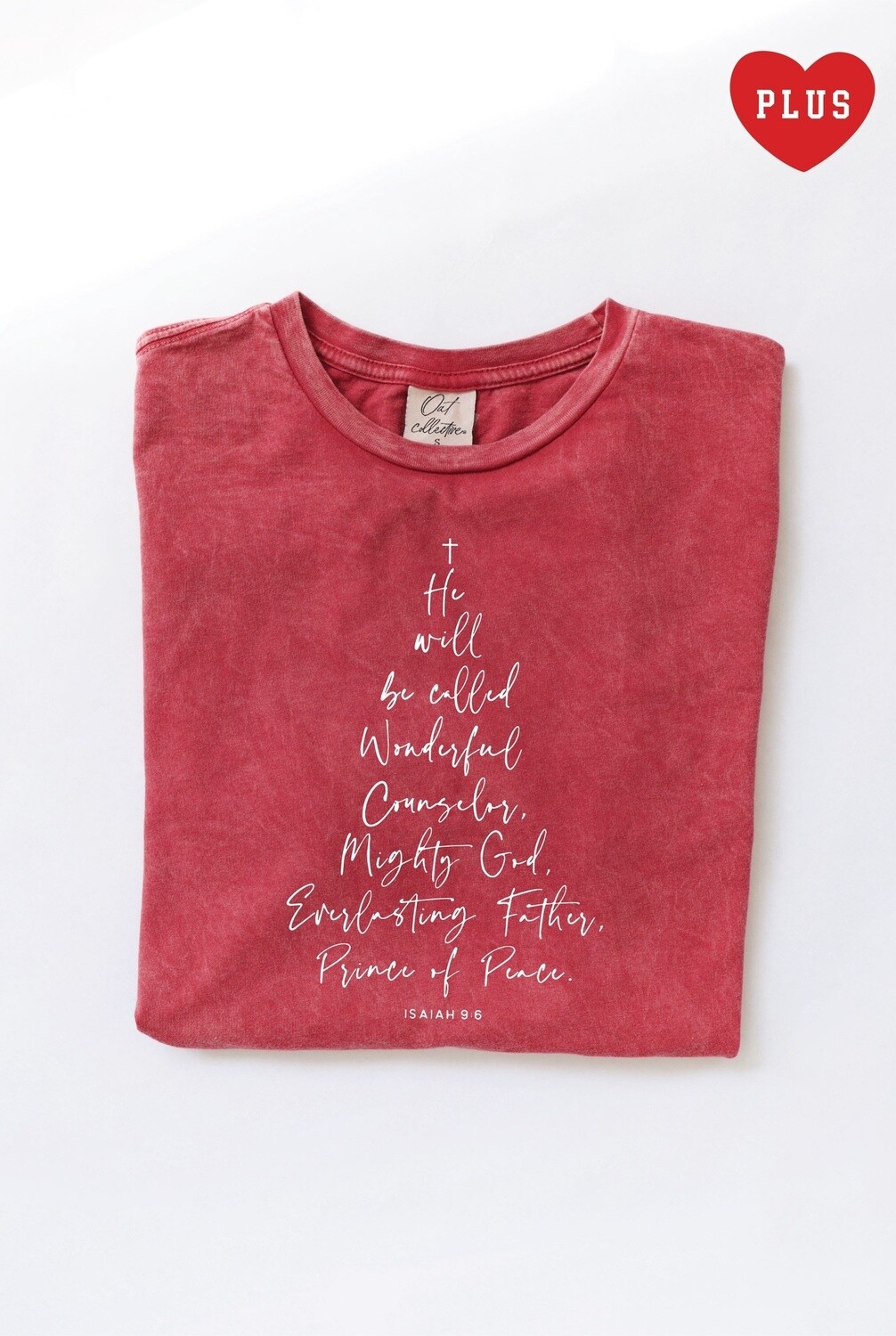 Plus He Will Be Called Graphic Tee, Size: 2XL, Colour: Cardinal