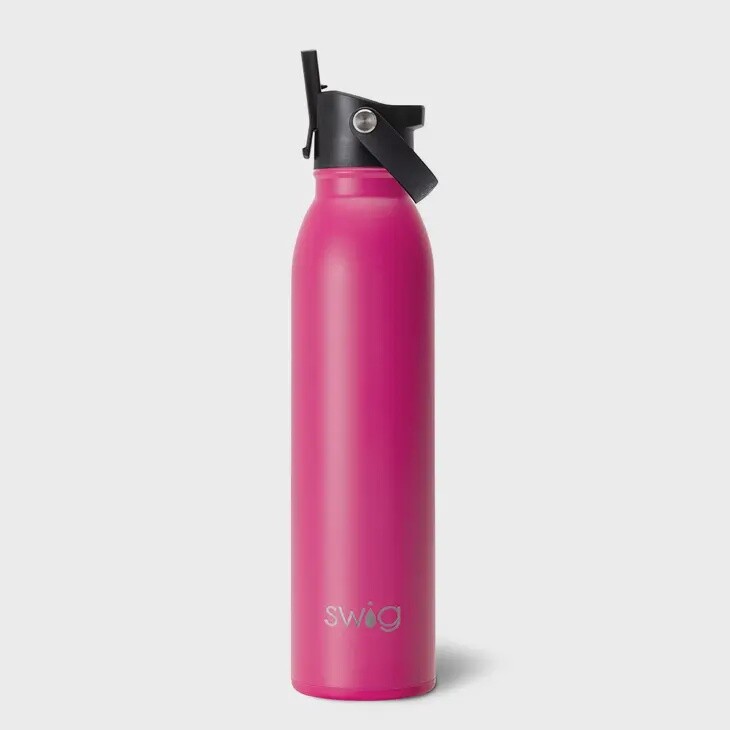 Hot Pink Flip + Sip Water Bottle (20oz)