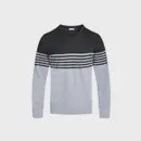 Mens V Neck Striped Sweater