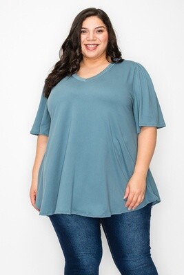 Extended Plus Solid Tunic Top