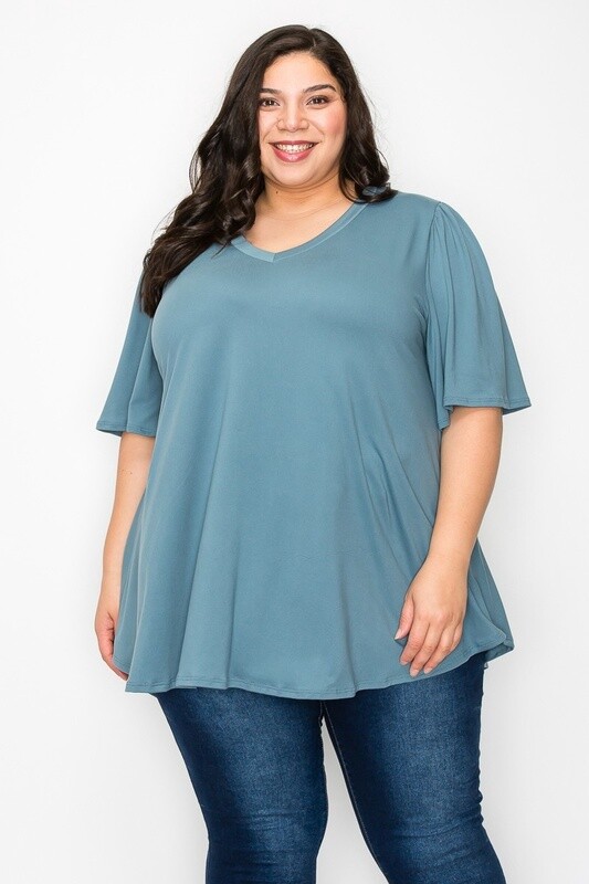 Extended Plus Solid Tunic Top