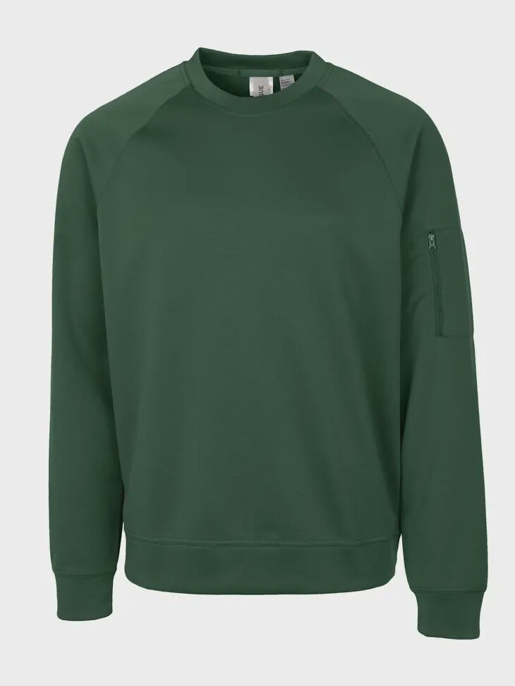 Clique Men&#39;s Lift Performance Crewneck Sweatshirt, Size: XS, Colour: Bottle Green