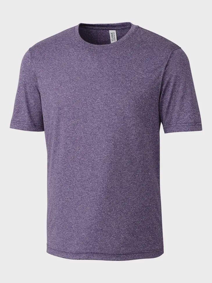 Clique Charge Active Men&#39;s Short Sleeve Tee, Size: Small, Colour: College Purple Heather