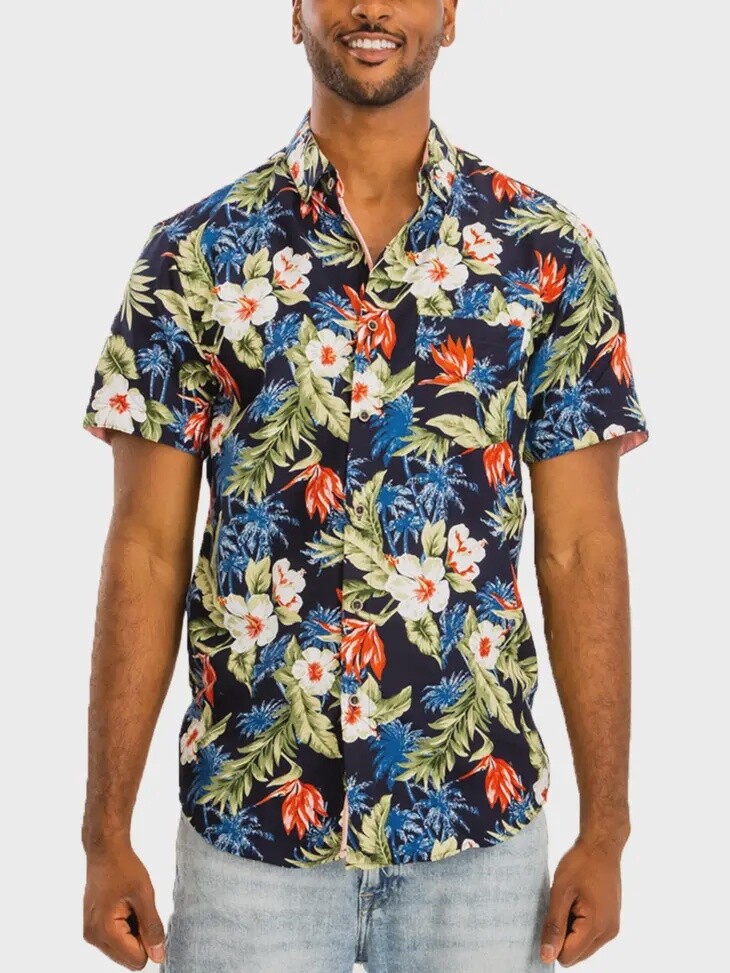 Men&#39;s Hawiian Button Down